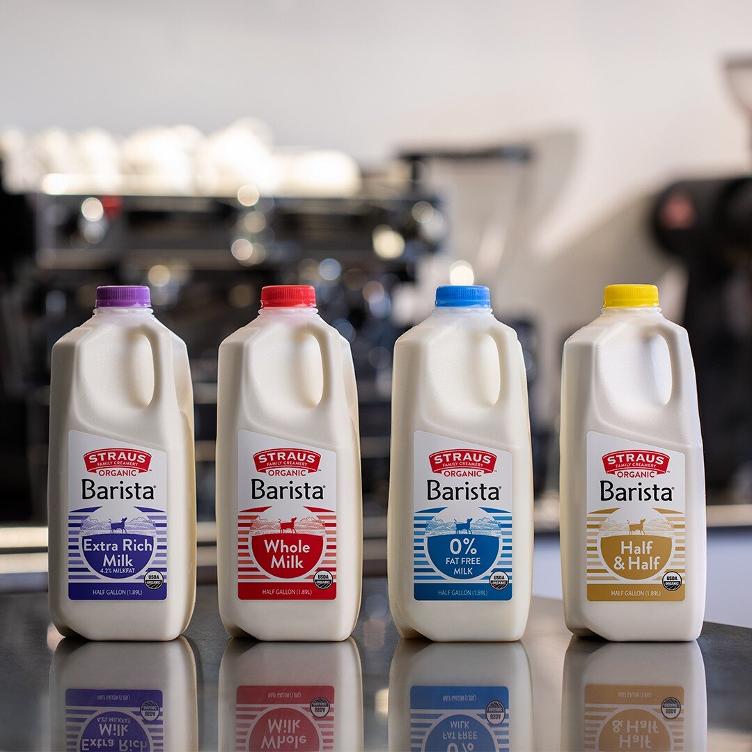 How do you satisfy discerning baristas and even more discerning customers? With Straus Family Creamery's Organic Barista Milk line you can do both! Baristas love it for its consistent performance, ideal for steaming and foaming. Customers enjoy the s